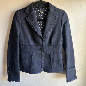 Vintage Y2K J.Crew Navy Blazer Preppy Dark Academia Gossip Girl Blair Waldorf 4